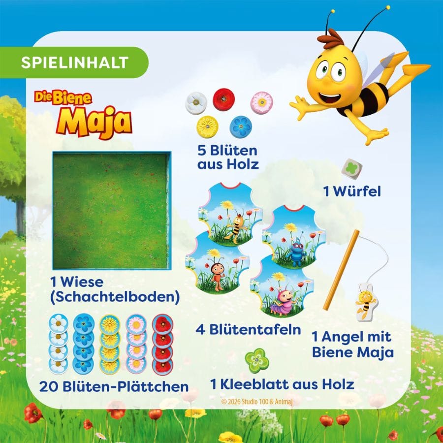 HABA Meine ersten Spiele – Biene Maja: Blüten angeln – Angelspiel ab 2 Jahren