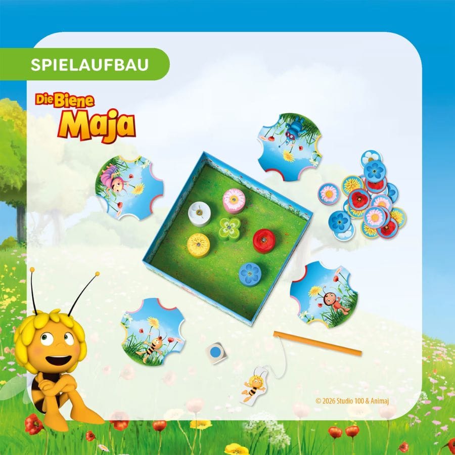 HABA Meine ersten Spiele – Biene Maja: Blüten angeln – Angelspiel ab 2 Jahren