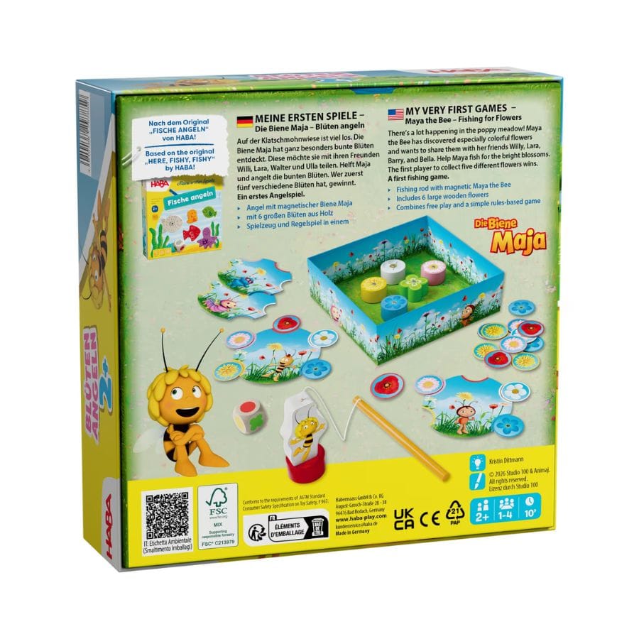HABA Meine ersten Spiele – Biene Maja: Blüten angeln – Angelspiel ab 2 Jahren