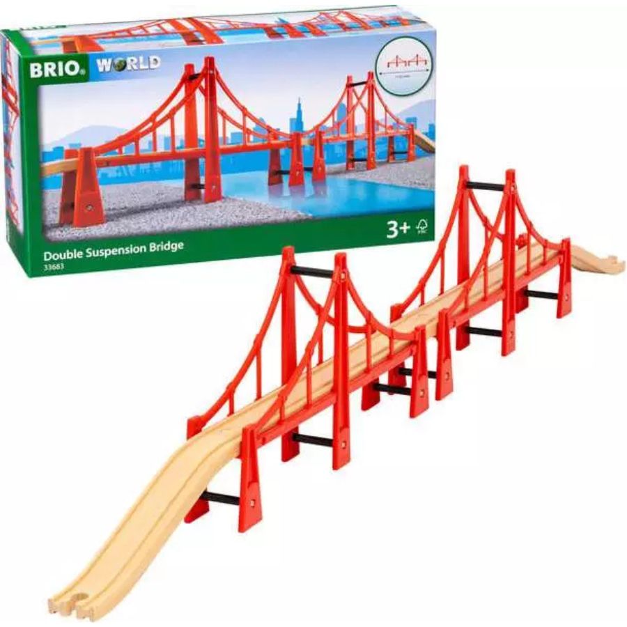 BRIO World Hängebrücke – doppelte Eisenbahnbrücke, ab 3 Jahren