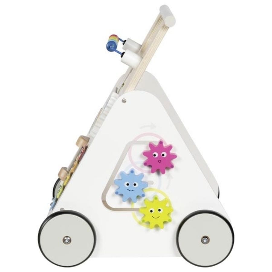 Goki Baby-Aktiv-Spielzeug Goki Lauflernwagen KiddyCruiser aus Holz – Motorikspielzeug ab 9 Monaten