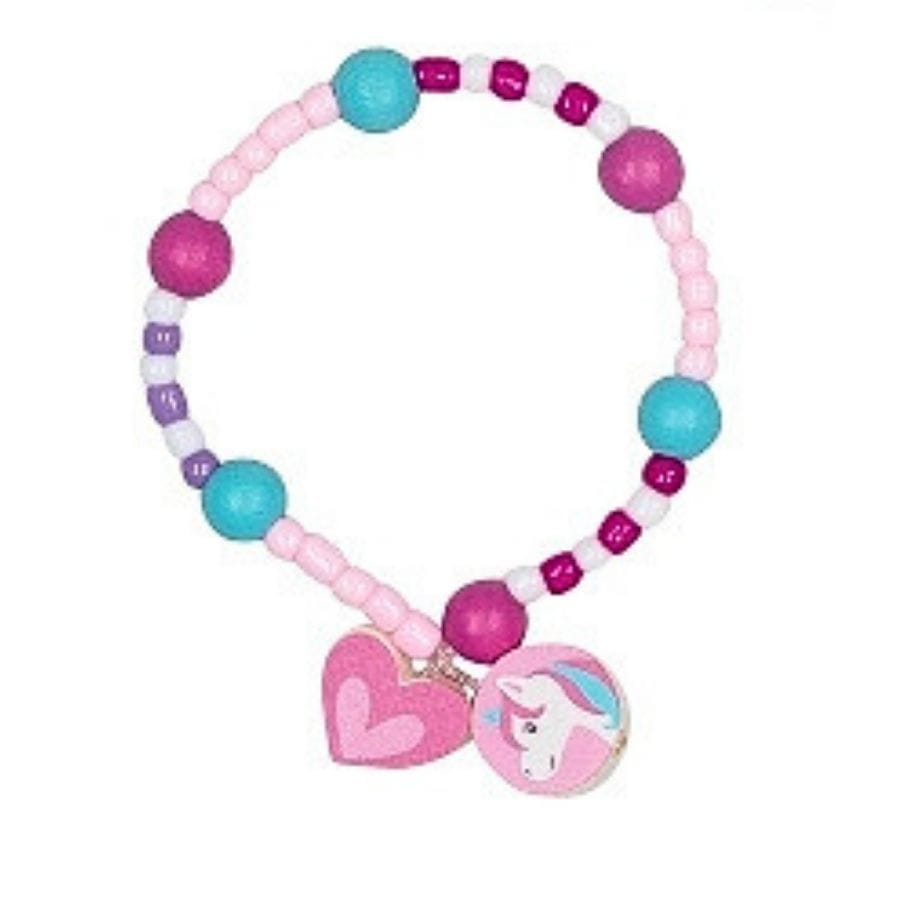 Goki Kinderschmuck Einhorn goki Armband – Bunter Armschmuck aus Holz ab 4 Jahren