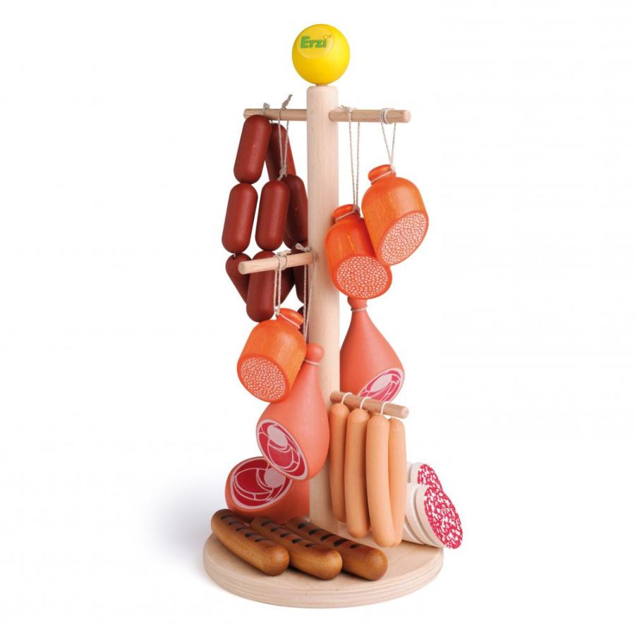 Ständer aus Holz für Wurst oder Brezen