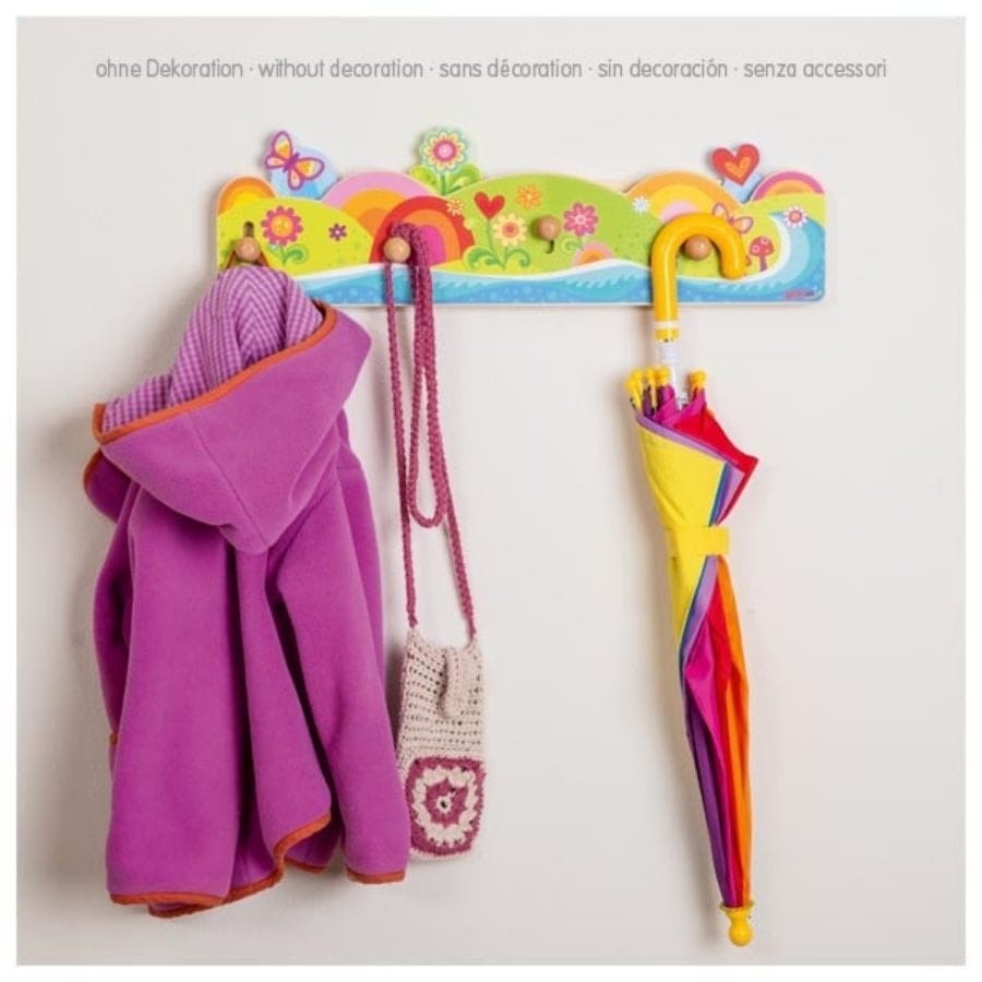 Goki Kinderzimmer Accessoires Garderobe FlowerPower von goki66 – Kindergarderobe aus Holz