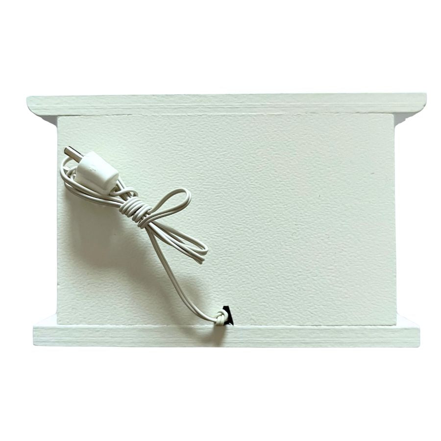 Kamin weiß mit Beleuchtung – Puppenhaus Zubehör, Kahlert, ab 3 Jahre