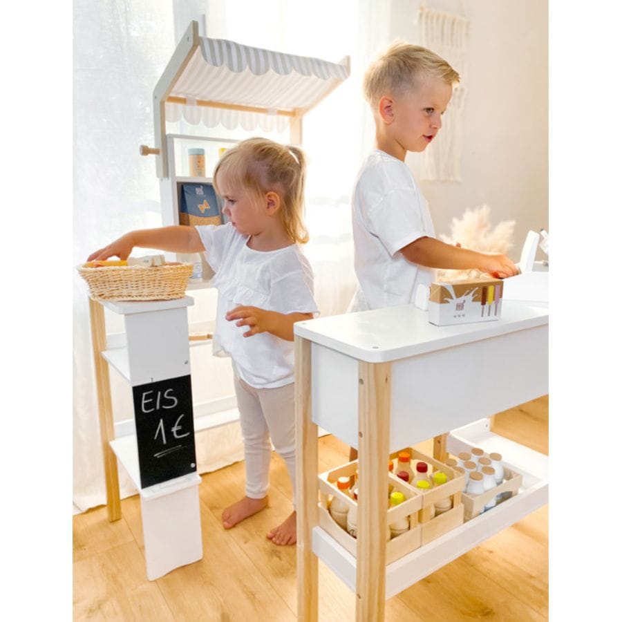 small foot Kaufladen „fresh“ aus Holz – Flexibler Spielspaß ab 3 Jahren