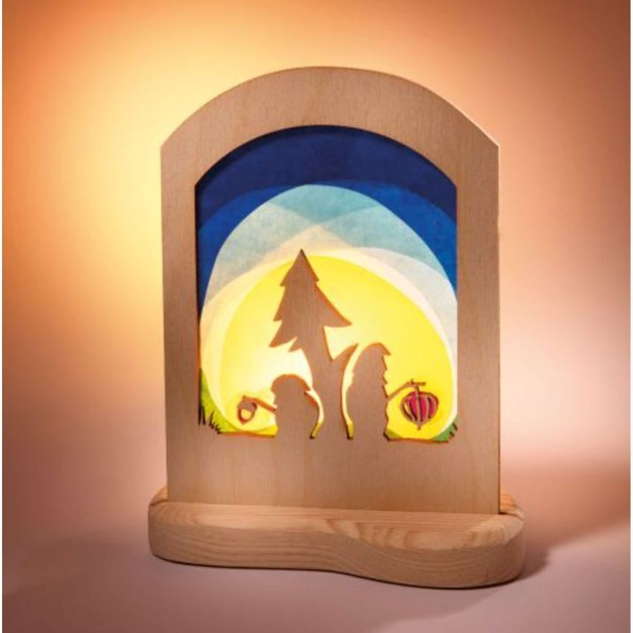 Ostheimer Ostheimer Weihnachten Laternenzwerge Ostheimer Transparente, Silhouetten mit farbigem Hintergrund, Aufsteller und Kerzenhalter