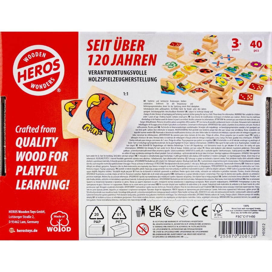 Verpackungsrückseite mit Herstellerinfos