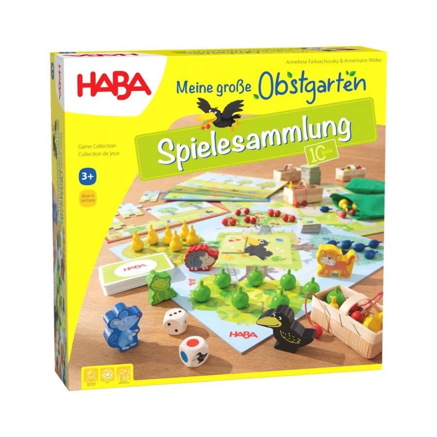 Haba Gesellschaftsspiel HABA Meine große Obstgarten-Spielesammlung – 10 Spiele für Kinder ab 3 Jahren