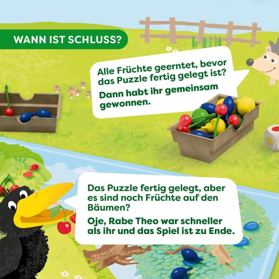 HABA Lernspielzeug HABA Obstgarten – Kooperatives Würfelspiel ab 3 Jahren