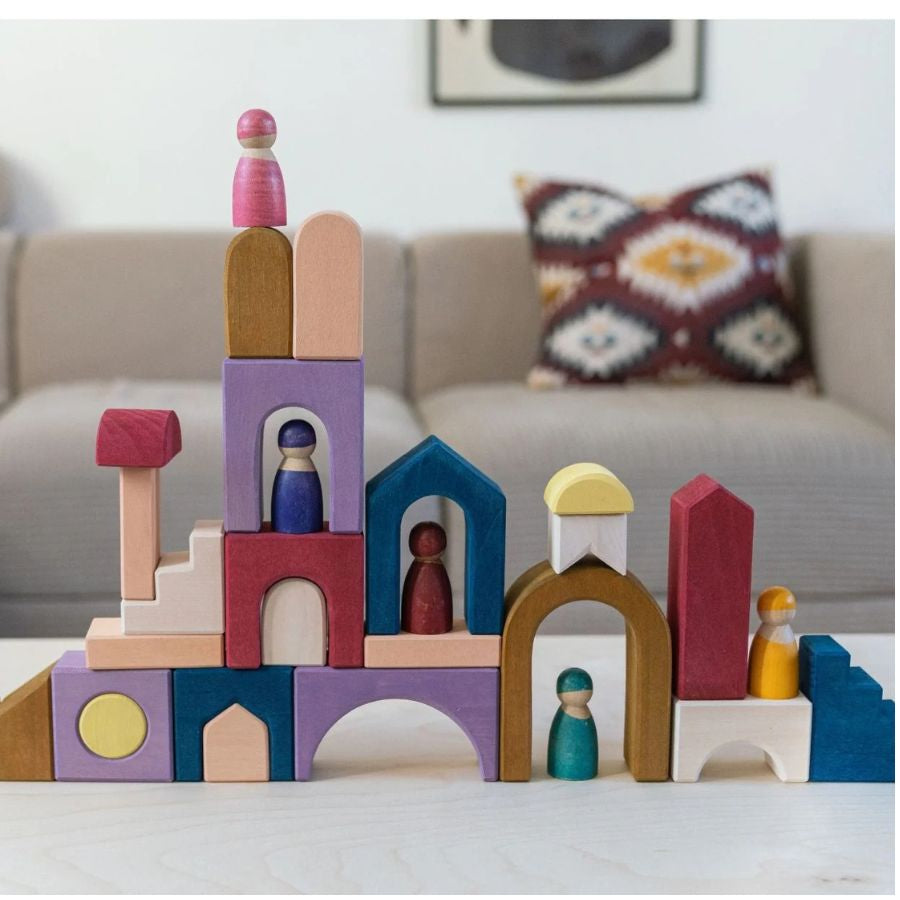 Grimm’s Baukasten Panorama – Architektonischer Holzbaukasten, ab 1 Jahr