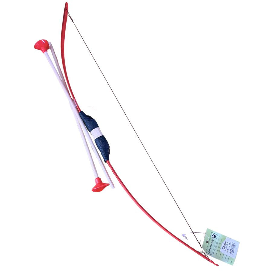 Holzkönig Pfeil und Bogen 80 cm – Kinderbogen aus Eschenholz mit 2 Saugnapfpfeilen