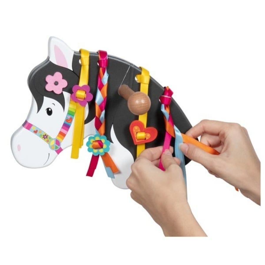 Goki Bewegungsspielzeug Goki Steckenpferd Lili – farbenfrohes Hobby Horse aus Holz ab 3 Jahren