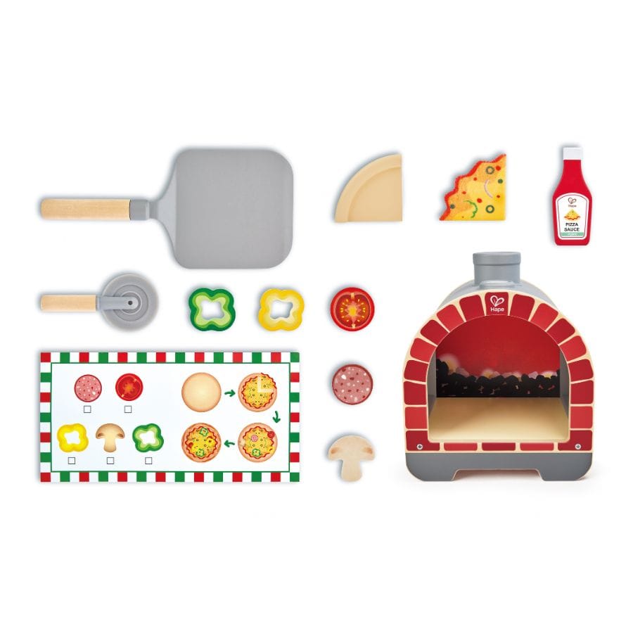 Toynamics Kinderküche Hape Magischer Pizzaofen – Spielset mit Licht- und Soundeffekten, ab 2 Jahren