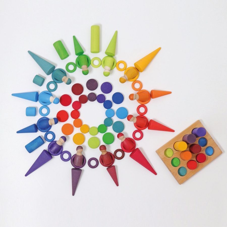 Steckspiel Kleine Walzen Regenbogen