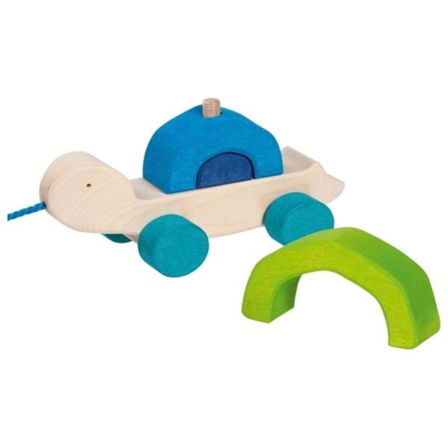 Goki Nachzieh-Spielzeug Ziehtier Schildkröte „Tortuga“ aus Holz – goki evolution