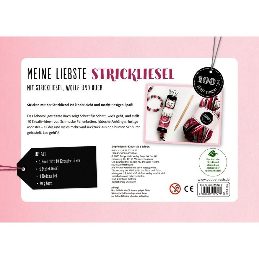Coppenrath Kunst- & Bastelsets Meine liebste Strickliesel – Kreativ-Set mit 10 Bastelideen | Coppenrath, ab 8 Jahre