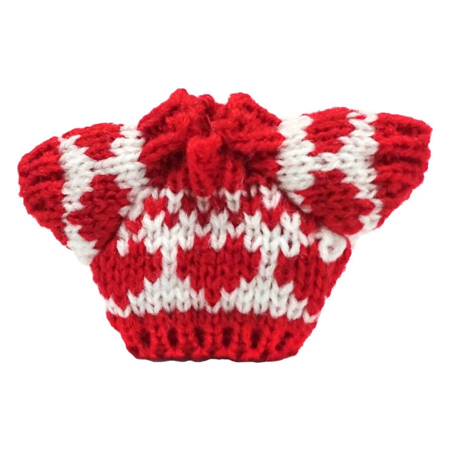 Tanner Dekoration Tanner Wichtel Strickpullover – Rot-weißer Mini-Pullover für die Wichtelwelt