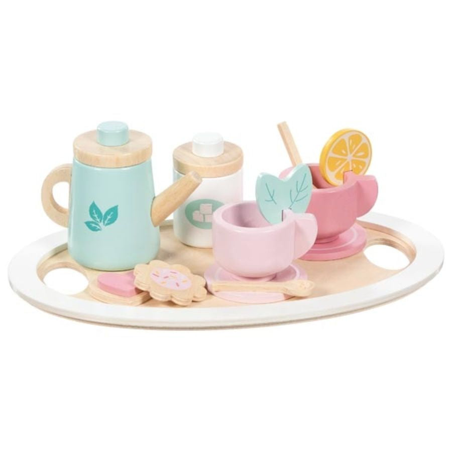Teeservice „Bunte Teestunde“ aus Holz – 13-teiliges Kinderservice von Goki, ab 3 Jahre