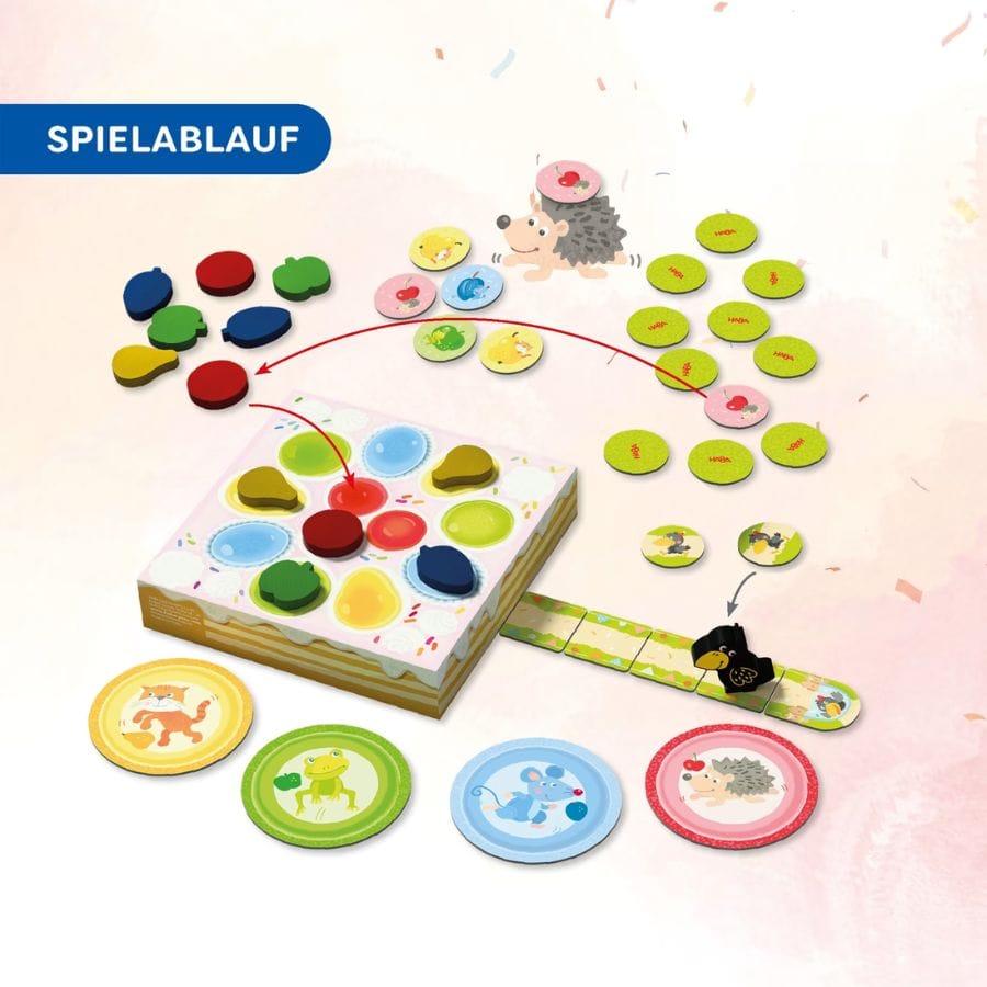 HABA Lernspielzeug HABA Meine ersten Spiele – Theos Torte – Bewegungsspiel ab 2 Jahren
