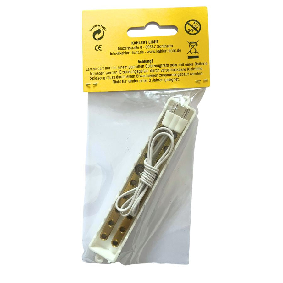 Verteiler weiß – 10 Steckplätze für Puppenhaus-Elektrik (3,5 V) Kahlert, ab 3 Jahre