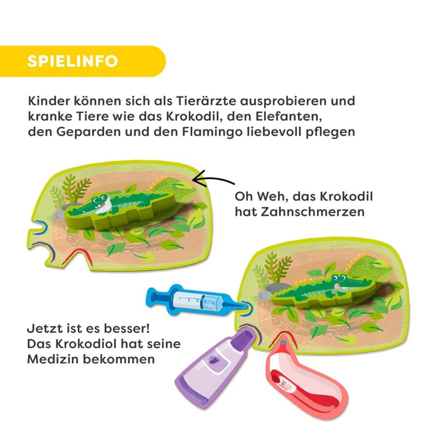 HABA Meine ersten Spiele – Wir verarzten Tiere – Zuordnungsspiel ab 2 Jahren