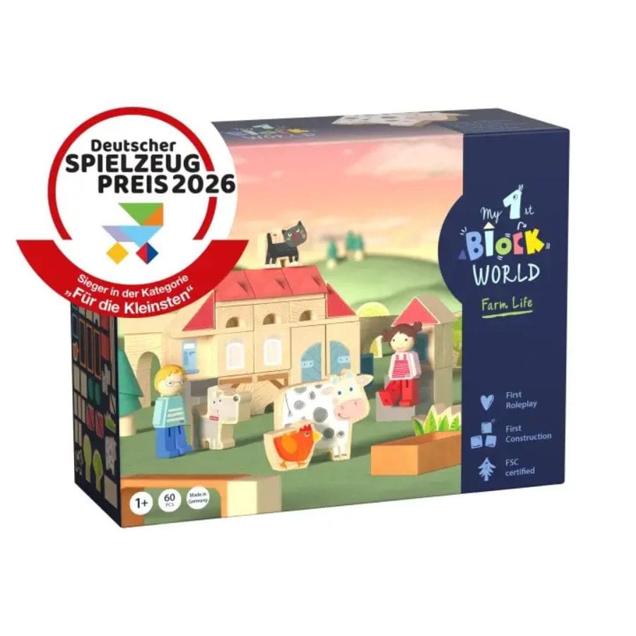 HABA Bausteinwelt My 1st Block World – Unsere große Farm mit 41 Teilen ab 1 Jahr
