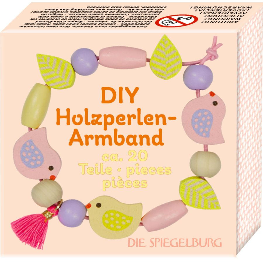 Spiegelburg DIY Holzperlenarmband „Fröhliche Ostern“ – Bastelset für Kinder