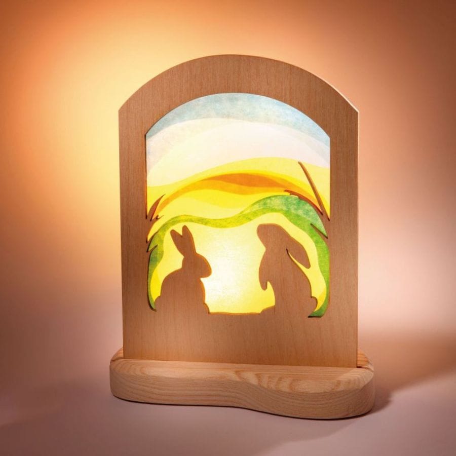 Ostheimer Ostheimer Weihnachten Hase Ostheimer Transparente, Silhouetten mit farbigem Hintergrund, Aufsteller und Kerzenhalter