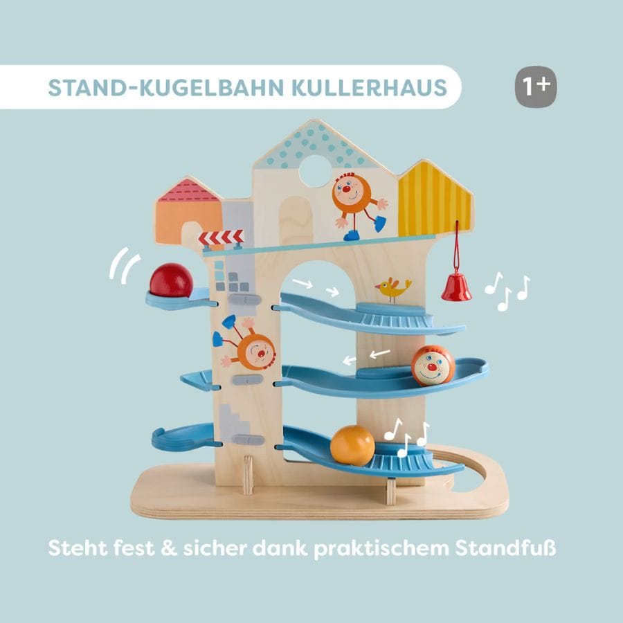HABA Kugelbahn HABA Stand-Kugelbahn Kullerhaus – Kugelbahn ab 1 Jahr