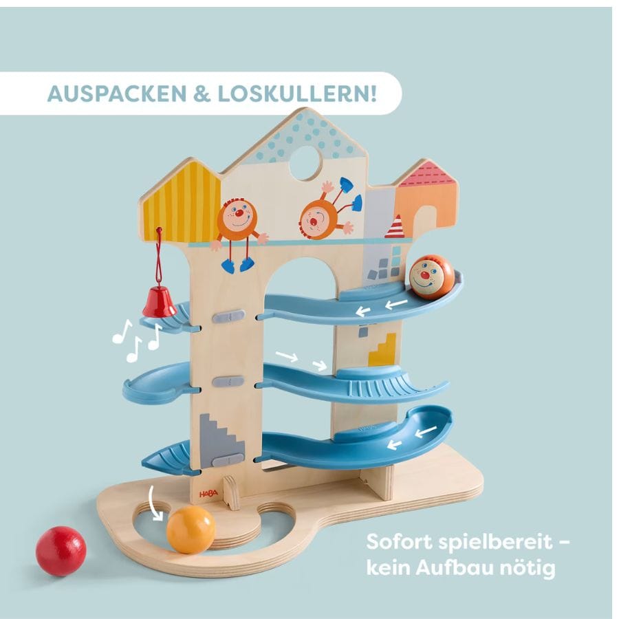 HABA Kugelbahn HABA Stand-Kugelbahn Kullerhaus – Kugelbahn ab 1 Jahr