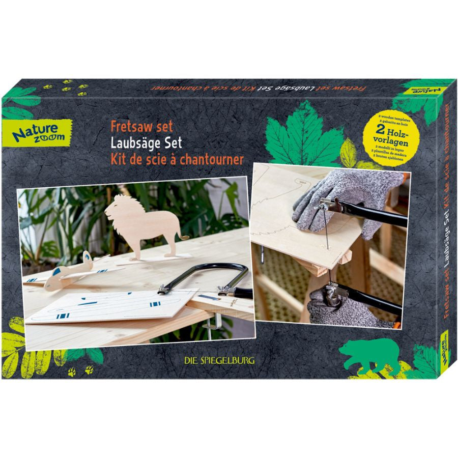 Spiegelburg Laubsäge Set „Nature Zoom“ – Starter-Set für Kinder ab 8 Jahren