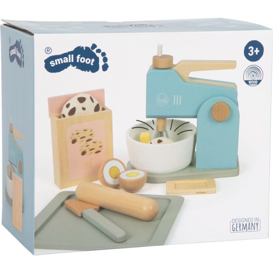 Legler Kinderküche small foot Mixer-Set „tasty“ aus Holz – Kinderküchen-Backset mit 11-teiligem Zubehör, ab 3 Jahre