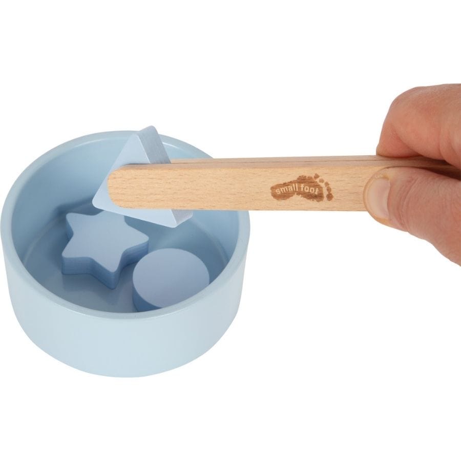Legler Sortier-, Stapel- & Steckspielzeug small foot Montessori Sortierspiel mit Zange aus Holz – Farben & Formen lernen, ab 12 Monate