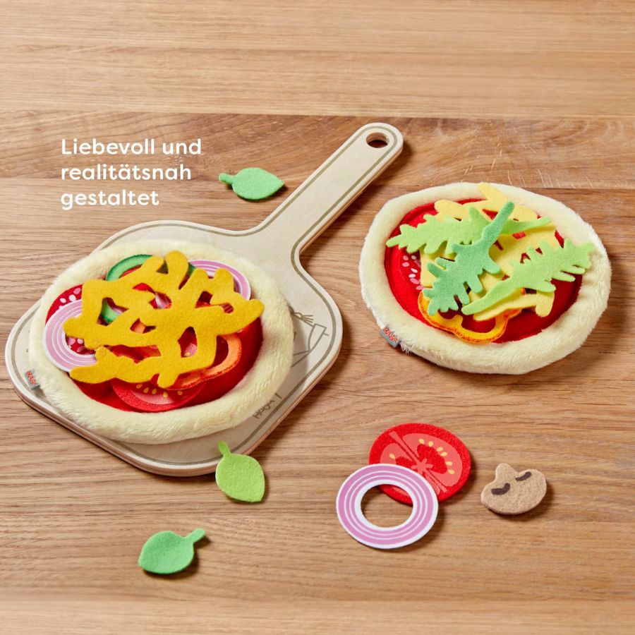 HABA Creative Play Pizza-Set mit Brettchen – Spielküche Zubehör, ab 3 Jahre