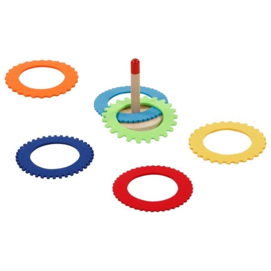 Goki Outdoor goki Ringwurfspiel mit 6 Filzringen, Geschicklichkeitsspiel für Kinder, ab 3 Jahre