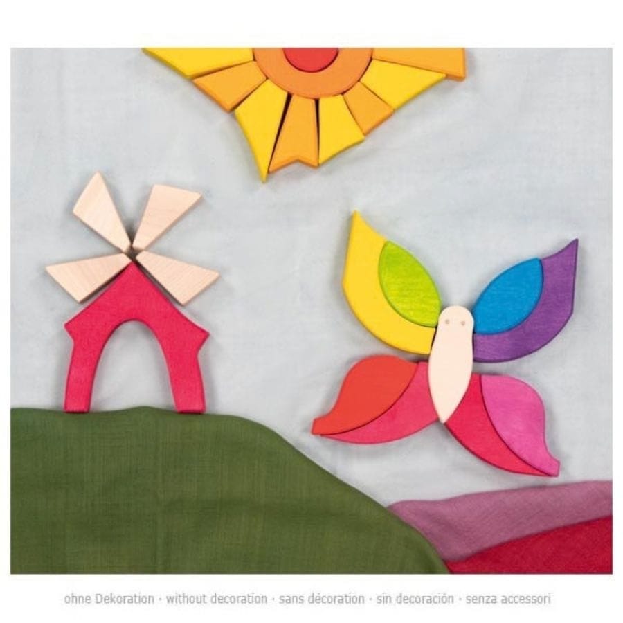 Goki Legespiele goki Legespiel Schmetterling Mariposa aus Holz – Kreatives Puzzle ab 2 Jahren