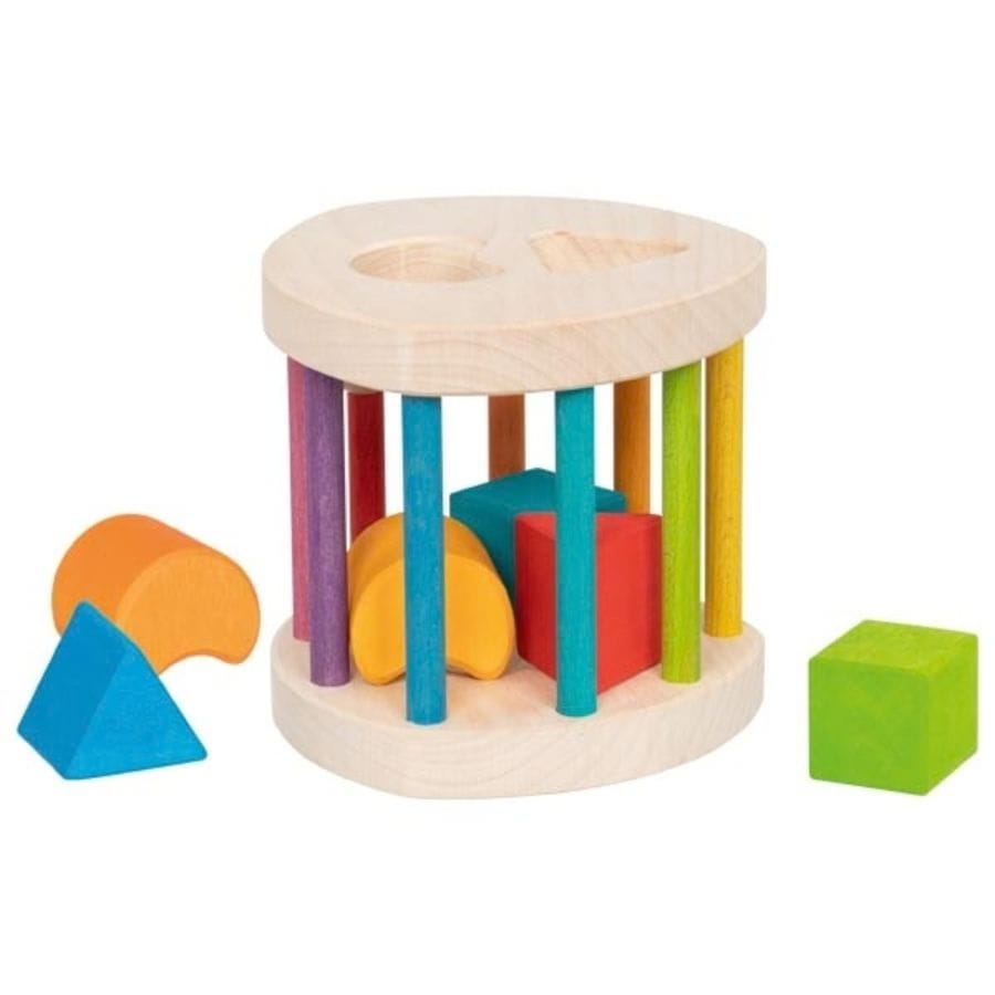 Goki Sortier-, Stapel- & Steckspielzeug goki evolution Sortbox aus Holz – Sortierspiel für Kinder ab 1 Jahr