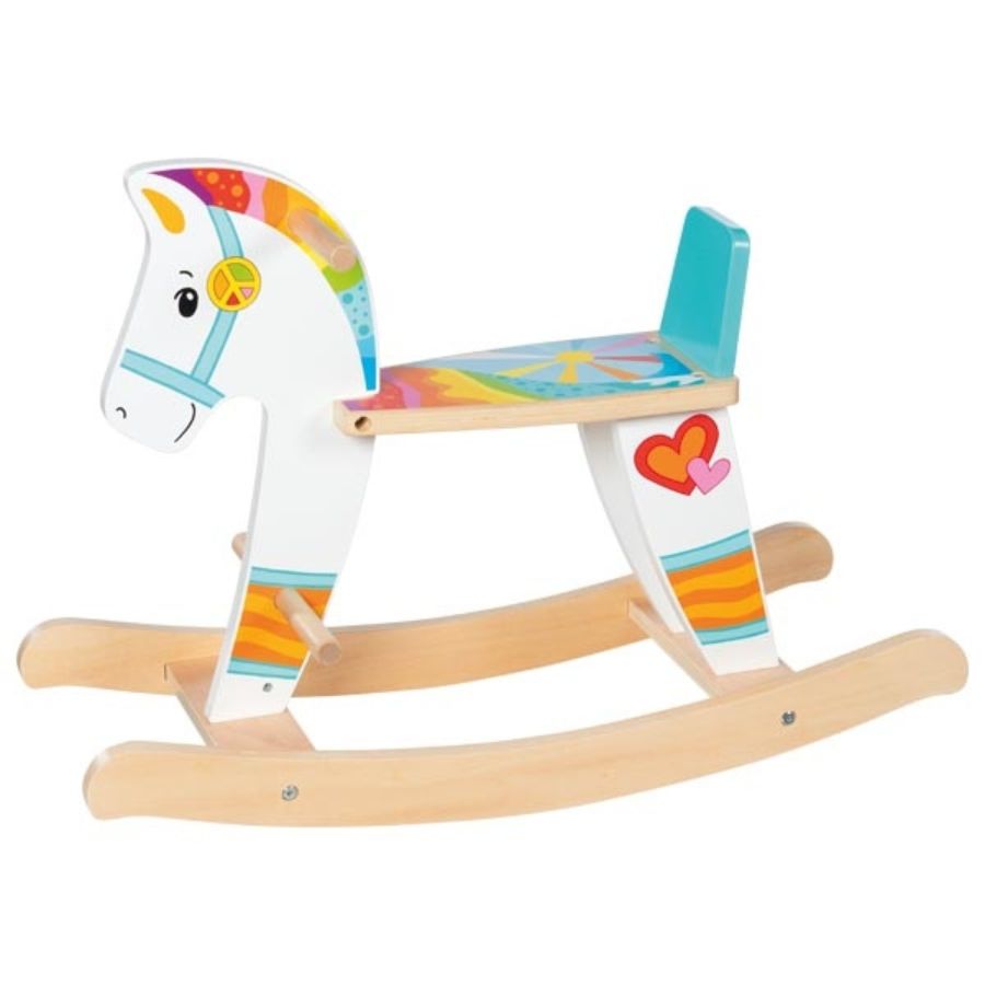 goki Schaukelpferd Sunny – Holzschaukelpferd für Kinder ab 1 Jahr