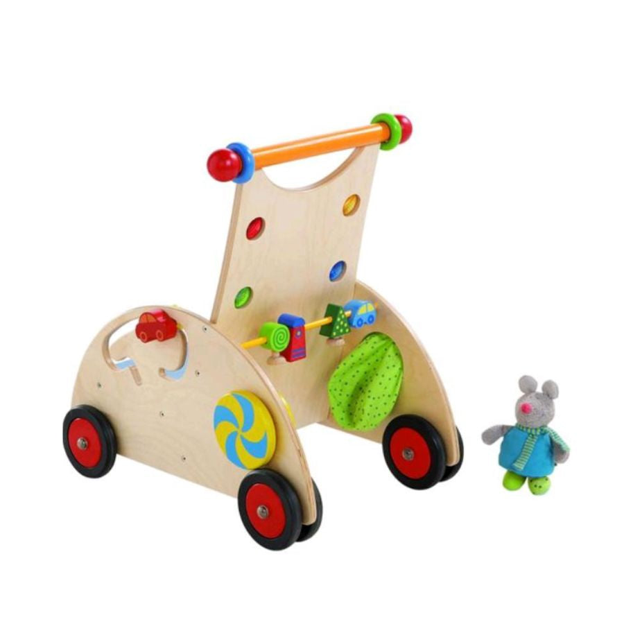 HABA Entdecker-Lauflernwagen – stabiler Holzlaufwagen ab 10 Monaten