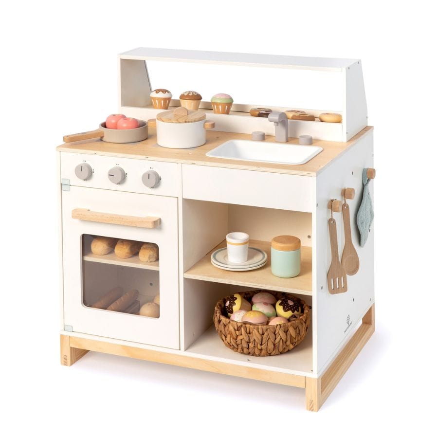 Musterkind Kinderküche Musterkind Spielküche & Kaufmannsladen Prunus – 2-in-1 aus Holz ab 3 Jahren