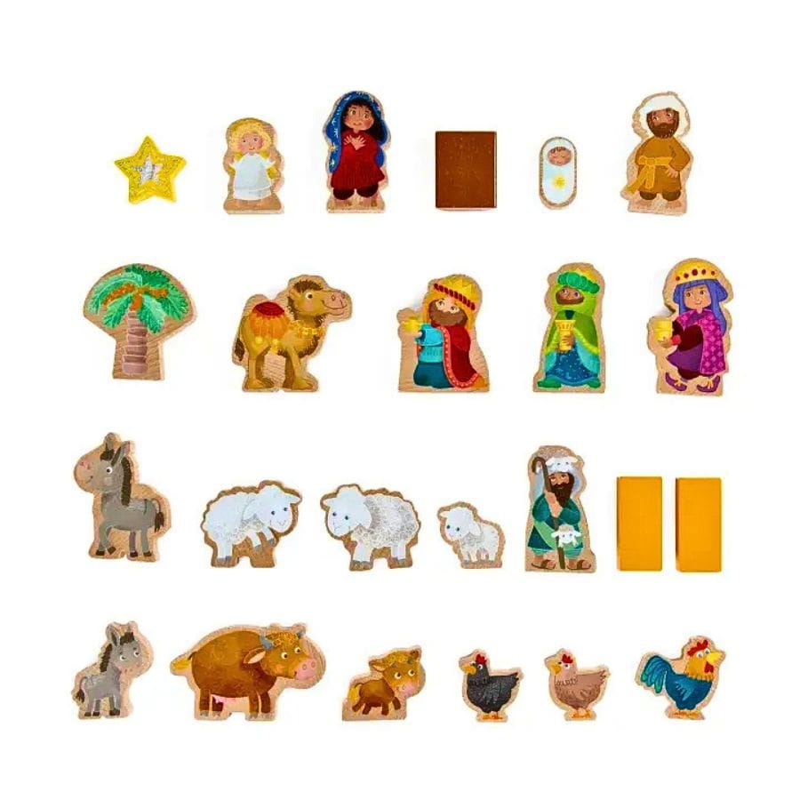Haba Weihnachtskrippe HABA Spielkoffer Weihnachtskrippe mit 24 Holzfiguren – ab 18 Monaten - NEU
