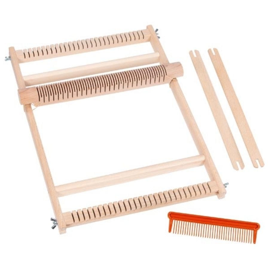 Goki Kunst- & Bastelsets Goki Schulwebrahmen 25 cm – bespannt & sofort startklar | Made in Germany