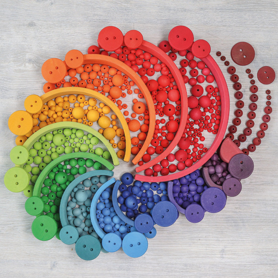 GRIMMS Spielzeug kombinierbar Regenbogenfarben 